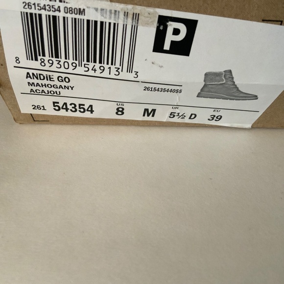 Clarks Andie Go Fur Lace-Up Brown Leather Ankle Boots Casual Winter Booties 8 - Picture 13 of 13